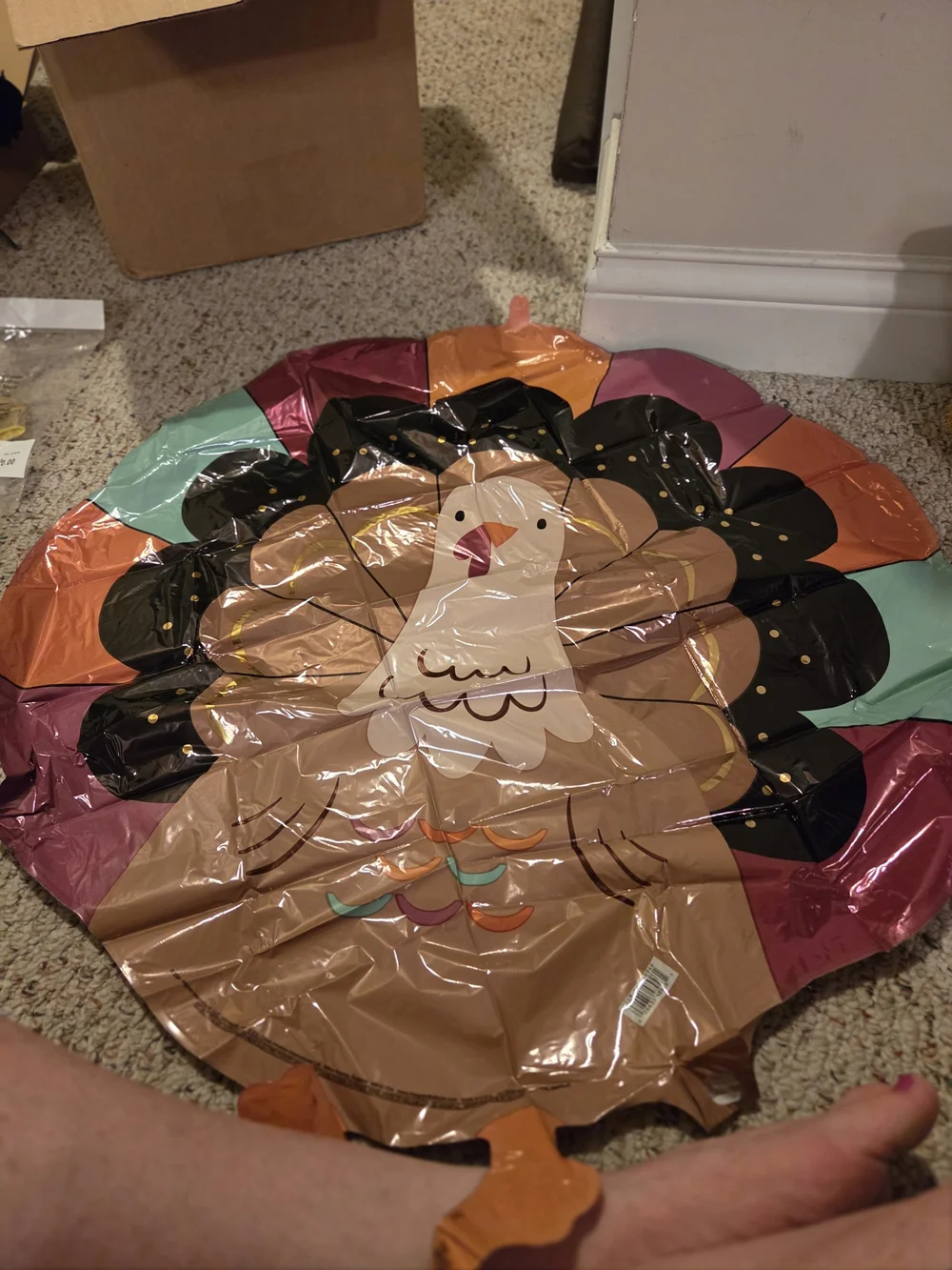 Thanksgiving Turkey Foil Balloons Qty 2 - Brown & Multicolor